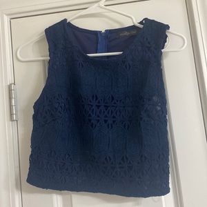 Crochet patterned crop top
